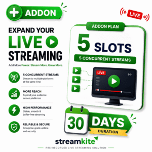 Video Streaming Service – 5 Concurrent Streams Add-on (Monthly)