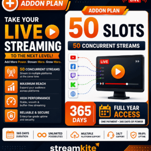 50 Extra Concurrent Streams Annual - Video Streaming Service
